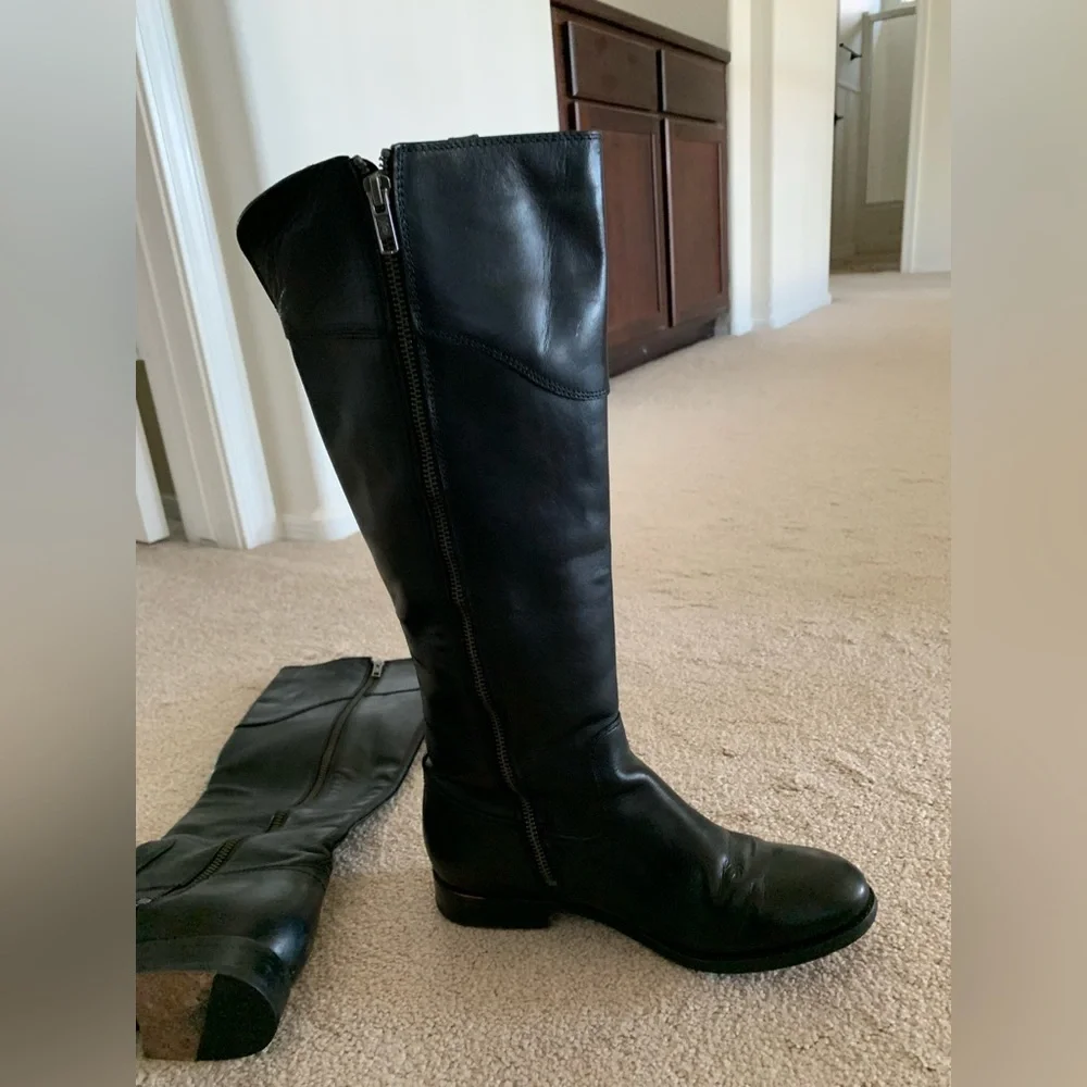 Frye Melissa Button 2 Riding Leather Knee-High Riding Boots Size 8